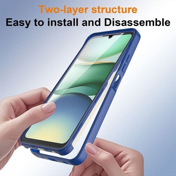 Skyddsskal för Xiaomi Redmi A5 - Flexibel TPU - Hård PC - Marinblå marinblå