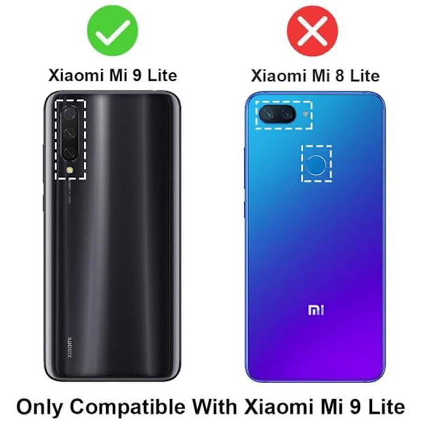 Xiaomi Mi 9 Lite Fodral, Ultra Thin Hard Shell Bumper Case Cover för Xiaomi Mi 9 Lite - Svart YW40686