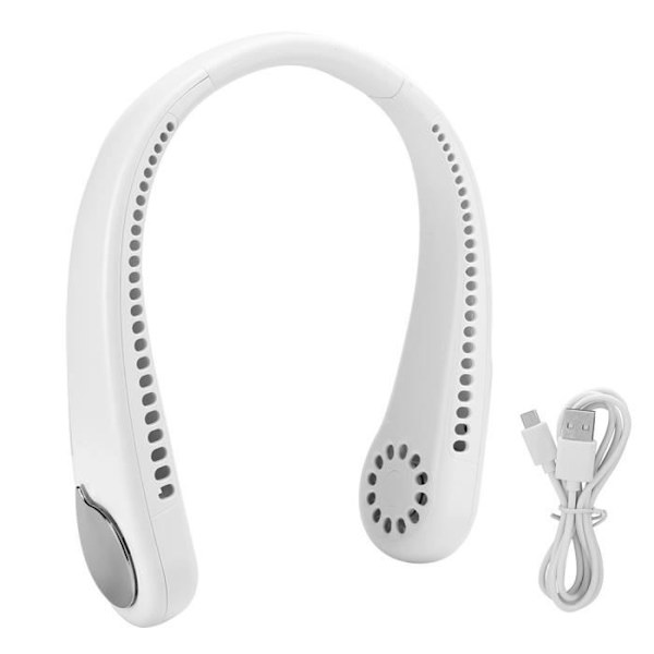 USB-halsfläkt Hängande halsfläkt Bärbar 3-hastighets mini tysta fläktar Uppladdningsbara-LVD