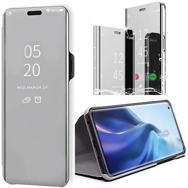 Fodral till Xiaomi Mi 11 Pro Silver Integral Anti-Scratch Reflex Mirror Elegant 360 graders skydd Silver