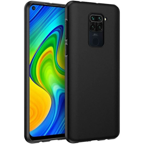 Beskyttelsesetui til Redmi Note 9 (6,53") - E.F.CONNECTION - Sort - Blødt - Matt etui Svart