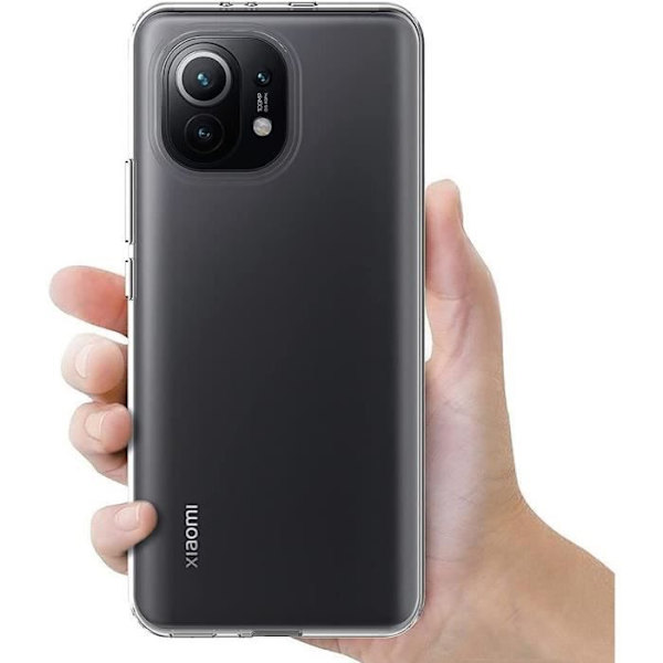 Beskyttelsesetui til Xiaomi Mi 11 - E.F. CONNECTION - Højresistent silikone - Gennemsigtig Transparent