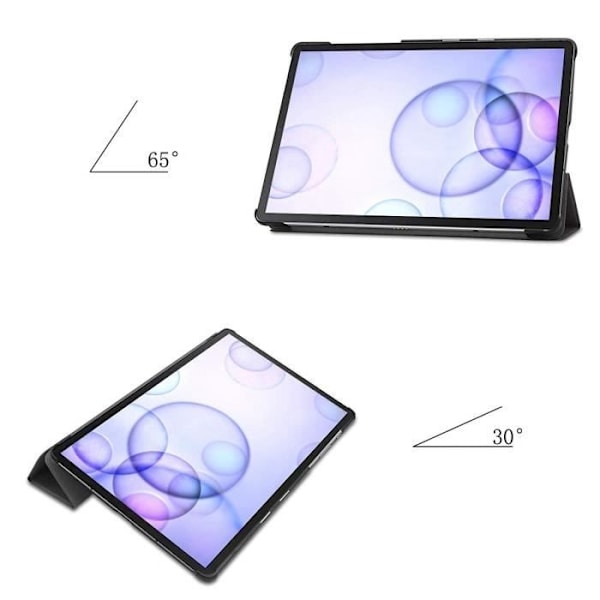 Smart fodral - Toproduits® - Galaxy Tab S6 10.5 2019 - Ultratunt - Magnetiskt skydd - Stylus ingår Svart