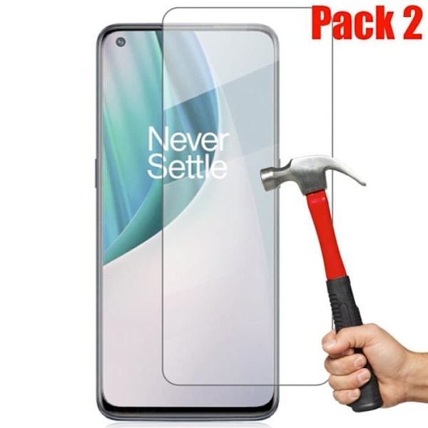 Skyddsfyllm - E.F.CONNECTION - One Plus Nord N10 5G - 2-pack - Högt motstånd - Repfria Transparent