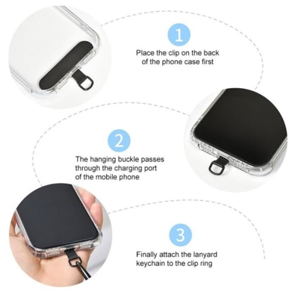 Coque - Xiaomi - Redmi A3 - Stötsäker Skydd - Hybrid Silikon - Avtagbar Armband Grå Svart grå