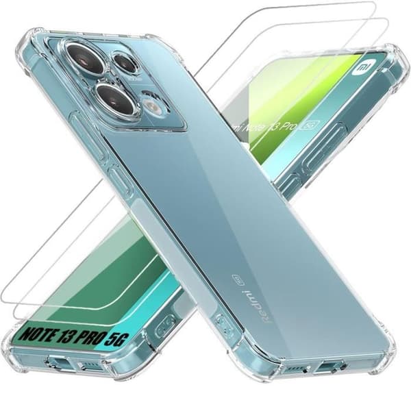 Siliconfodral - E.F.Connection - för Xiaomi Redmi Note 13 Pro 5G - Transparent - Stötsäker - Mjuk Transparent