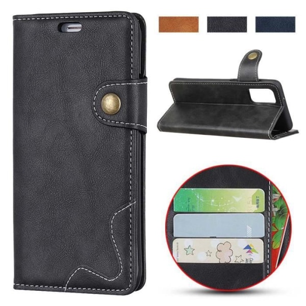 Coque - Xiaomi - Mi 10T - PU-läder - Skydd - Mjuk Svart