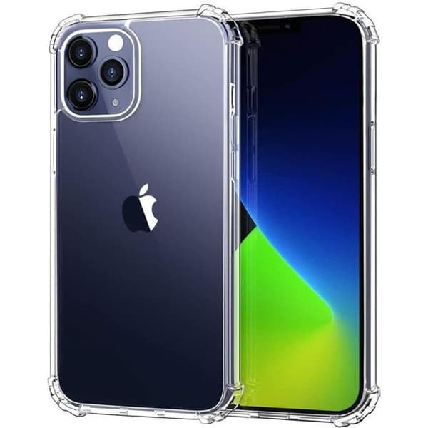 Skyddande Fodral - E.F.CONNECTION - för iPhone 12 Mini - Förstärkt Silikon - Stötsäker - Transparent Transparent