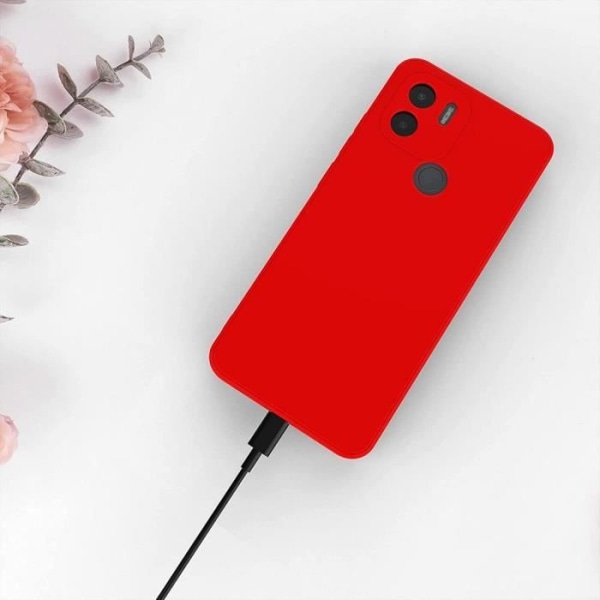 Fodral till Xiaomi Redmi A1+/A2+ (A1 Plus/A2 Plus) Rött silikonförstärkt skydd Röd