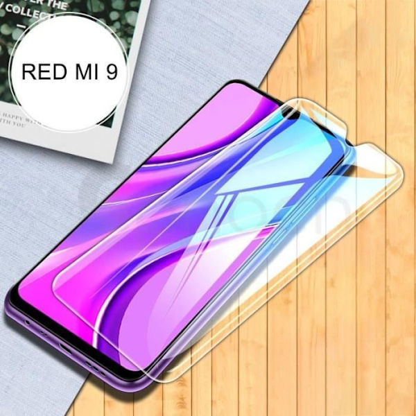 Beskyttelsesfilm - E.F.CONNECTION - Redmi 9 - Pakke med 2 - Hærdet glas - Ridse- og fingeraftryksafvisende Transparent