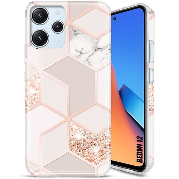 Coque - E.F.CONNECTION - för Xiaomi Redmi 12 - Stötsäker - Slim - Rosa Rosa