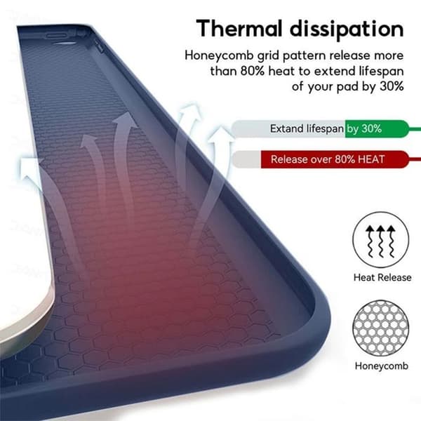 Fodral + Härdat Glas - E.F.Connection - för Samsung Galaxy Tab A9 / A11 - Stödfunktion - Marinblå marinblå