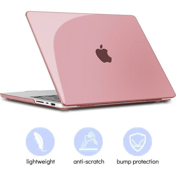 Coque til MacBook Pro 16 Tommer M4 M3 M2 M1 Pro/Max 2024 2023 2021, Stødabsorberende Ridsesikker - Rosa Rosa