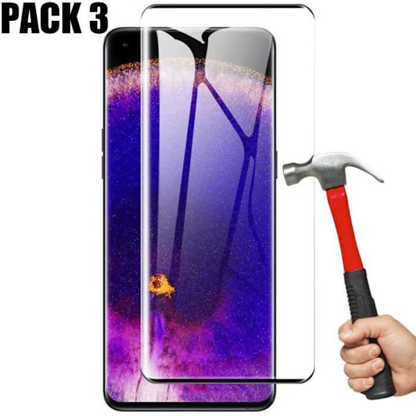 3-pack härdat glas för OPPO Find X5 skärmskydd 9H Stötsäker Transparent