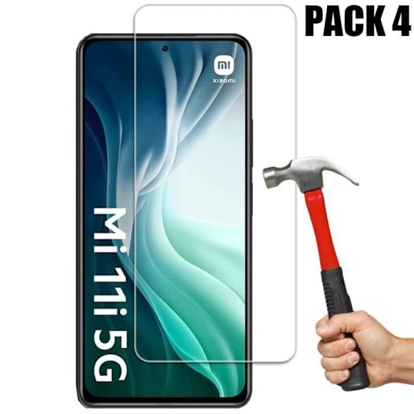 Skærmbeskyttelse i hærdet glas - E.F.CONNECTION - til Xiaomi Mi 11i 5G - Modstandsdygtighed 9H - Kradsesikker - 0.30 MM Transparent
