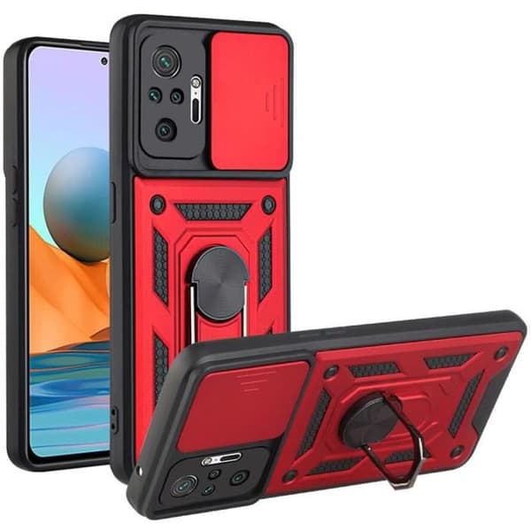 Coque - Xiaomi - Redmi Note 10 Pro 5G - Röd - Repåtsbeständig - Stötsäker Röd