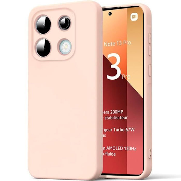 Skyddsfodral - Xiaomi - Redmi Note 13 Pro 4G - Flytande silikon - Ultra slim - Rosa Rosa
