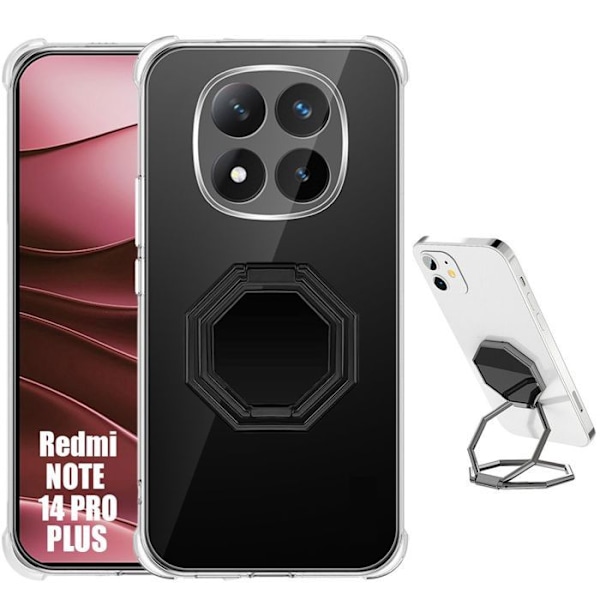 Coque för Xiaomi Redmi Note 14 Pro+ 5G/Note 14 Pro Plus 5G - med Stöd - E.F.Connection® Transparent