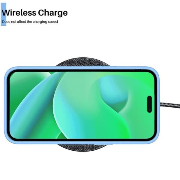 Skyddsskal - E.F.CONNECTION - för iPhone 14 Pro Max - Mjuk - TPU-silikon - Matt Blå Blå