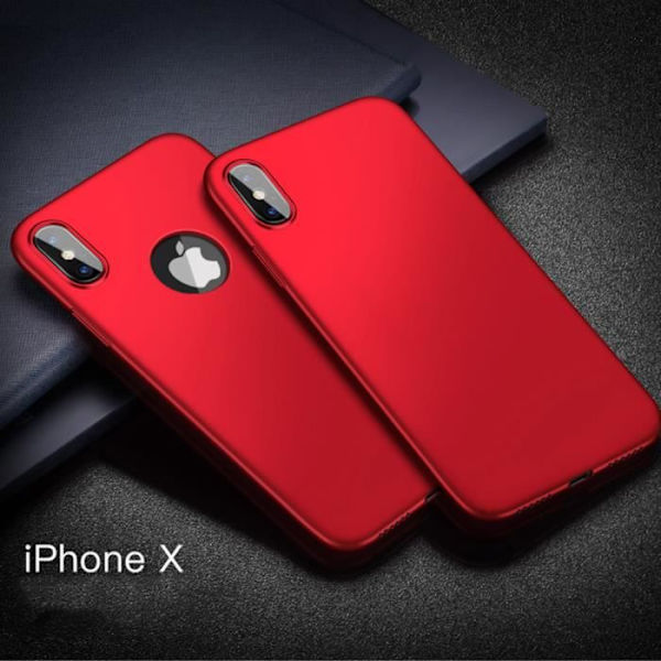 Coque - Etui - iPhone X - Ultratynd - Anti-ridser - Stødabsorberende - Mat Rød Matt röd