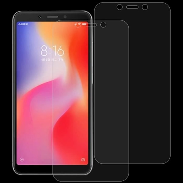 Hærdet glas til Xiaomi Redmi 6 film i 2 STK 0,26 mm 9H 2,5D Andet