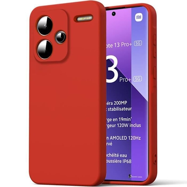 Silicona Skal - Xiaomi - Redmi Note 13 Pro+ 5G - Röd - Mjuk - Halkskyddande Röd