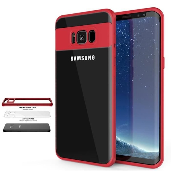 Skyddsskal - E.F.CONNECTION - Samsung Galaxy S8 Plus - Silikon - Matt Röd - Stötabsorberande Matt röd