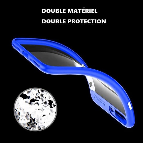 Coque - EF CONNECTION - för iPhone 8 Plus - Ultra Slim - Stöd mot stötar - Silikon TPU Blå Blå