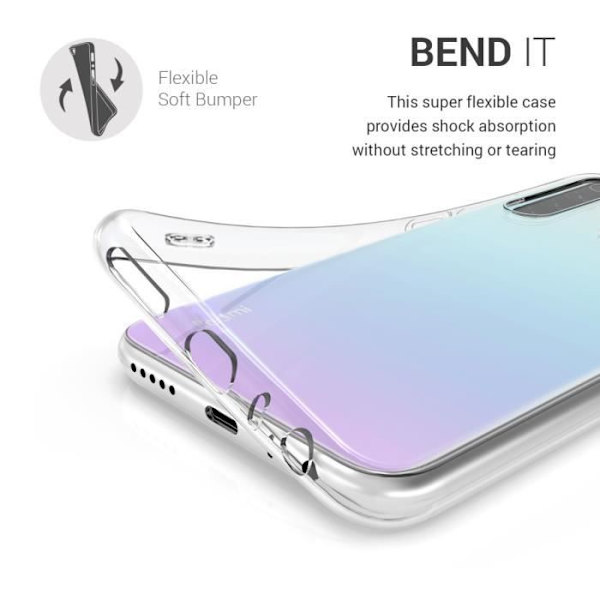 Telefoncase - kwmobile - Xiaomi Redmi Note 8 - Gennemsigtig - Fuldførende beskyttelse - Fleksibel Transparent