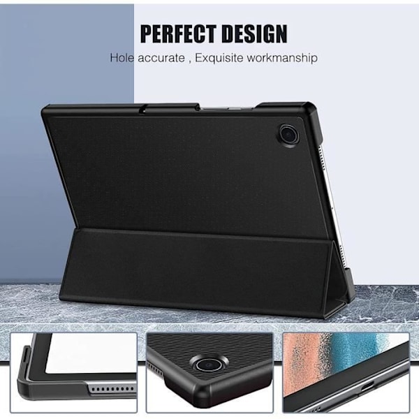 Coque Tablet - til Samsung TAB A8 - Sort Cover - Støttefunktion - Automatisk Standby-Vækning Svart