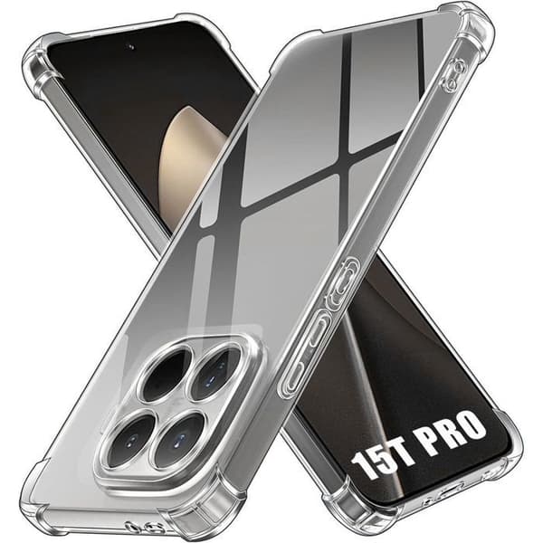 Skyddsskal - E.F.Connection - Xiaomi 15T Pro - Stötsäker - Transparent - Flexibel Transparent