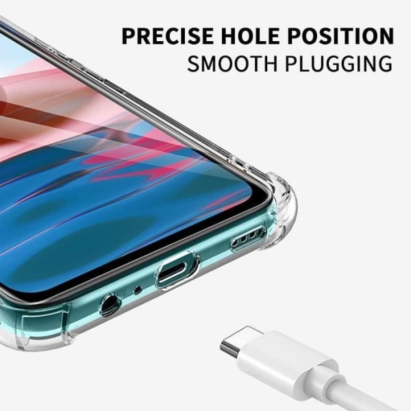 Skyddsfodral för Redmi Note 10S - E.F.CONNECTION - Mjukt - Transparent - Mjukt gelfodral Transparent