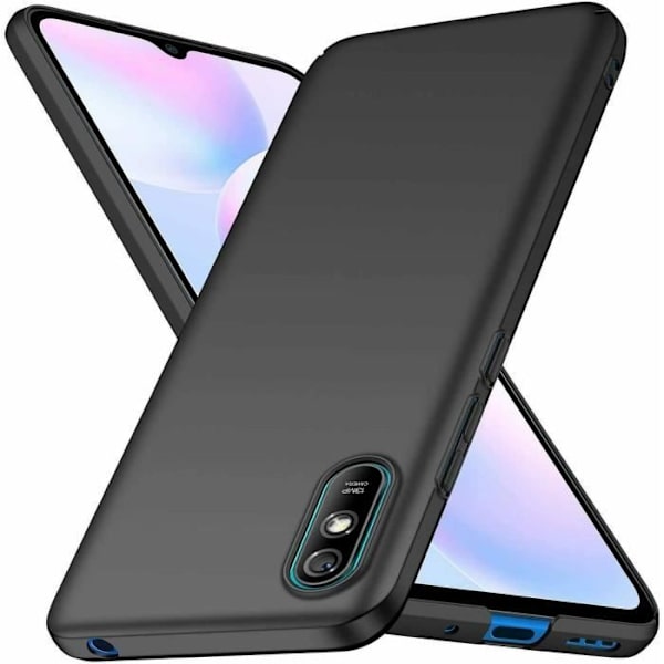 Skyddsfodral för Redmi 9A - E.F.CONNECTION - Mjuk silikon - Svart Svart