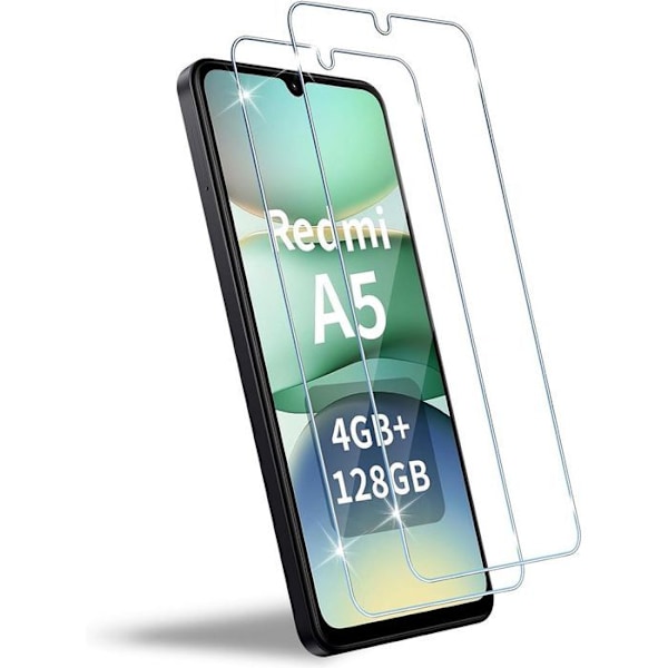 2 Tempereret Glas til Xiaomi Redmi A5 4G, Anti-Ridse Skærmbeskyttelse 9H Stødresistent Transparent Transparent