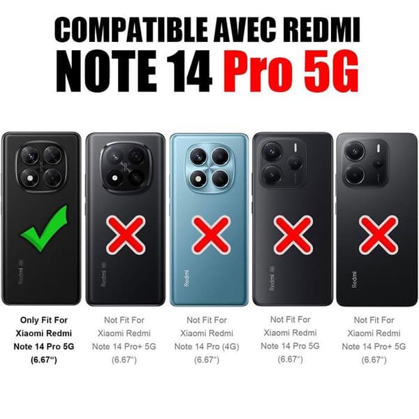 Skyddsskal - E.F.CONNECTION - För Xiaomi Redmi Note 14 Pro 5G - Stötdämpande - Hård - Roterande ring 360° marinblå