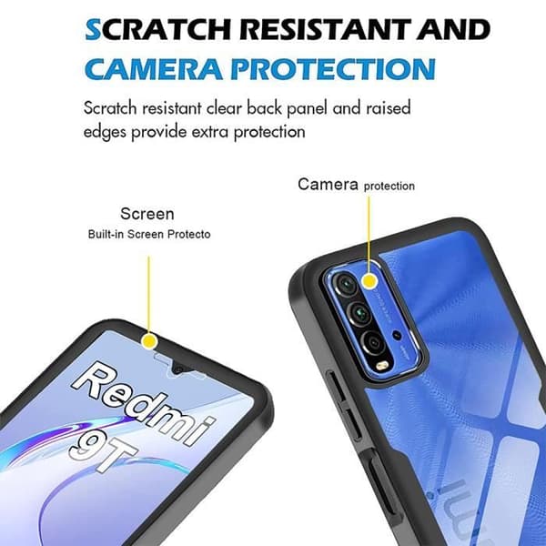 Coque - Redmi - 9T - 360 Graders Skydd - Represistent - Förstärkt Kantskydd