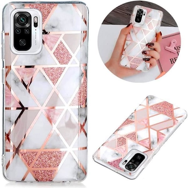 Skyddsskal - E.F.CONNECTION - Redmi Note 10 4G - Flexibel TPU - Stötsäker - Elegant Rosa