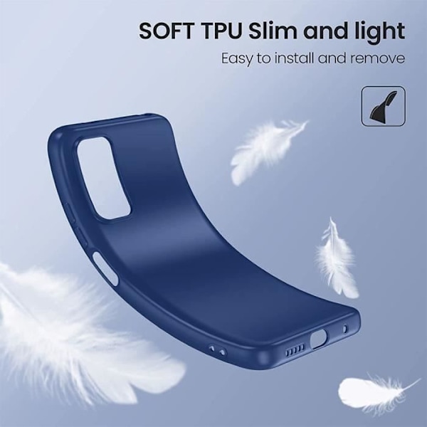 Silikonfodral för Redmi Note 11-Note 11S- Ultratunt mjukt skydd Marinblå marinblå