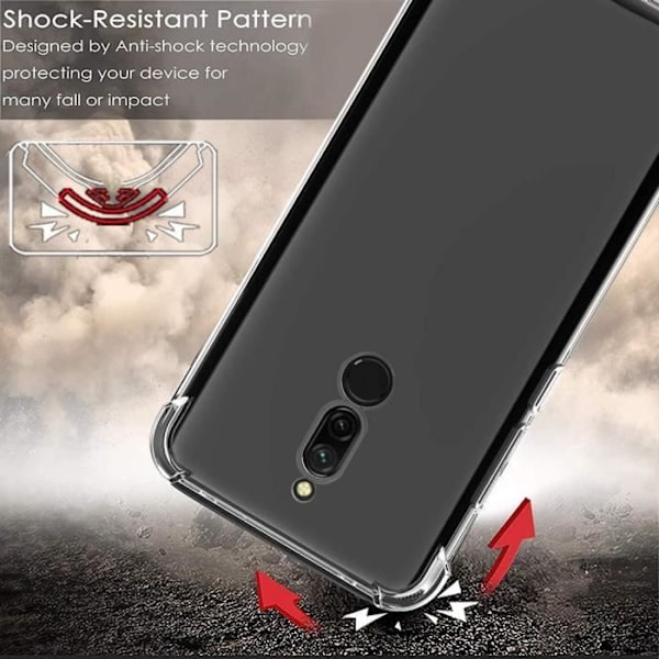 Skyddsfodral för Redmi 8 - E.F.CONNECTION - Anti-Shock Silikon - Transparent Transparent