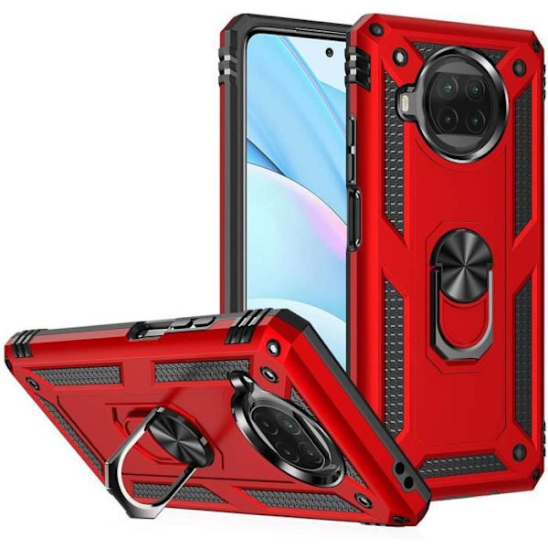 Skyddsfodral för Xiaomi 10T Lite - E.F.CONNECTION - Röd - Army Style - Stel - Matt Röd