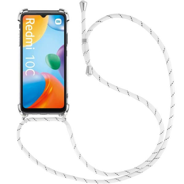 Mjukt skyddsfodral för Xiaomi Redmi 10C - E.F.CONNECTION - Transparent - Stötsäker och anti-repa Transparent-Vit