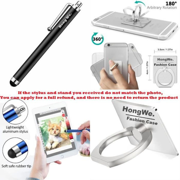 För Xiaomi Redmi Note 9 Hard Case För Xiaomi Redmi Note 9 Slim Stand Ring För LGado Hybrid Hard Rubber Anti AB
