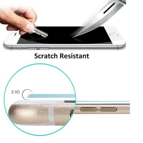 [2-pack] Vit skärmskydd av härdat glasfilm för Apple iPhone 11 Pro 5.8"