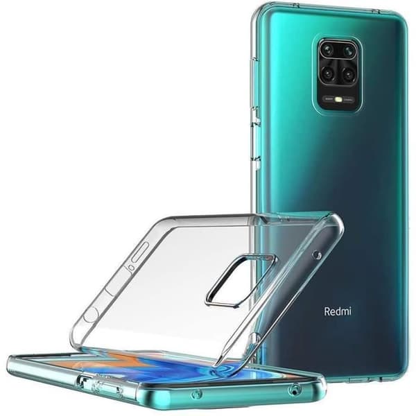 Skyddande skal - E.F.CONNECTION - Redmi Note 9S - Flexibelt - Transparent - Härdat glas Transparent