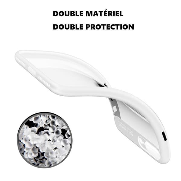 Coque - E.F.CONNECTION - iPhone X - Stötabsorberande skydd - Flexibel - Matt vit Vit