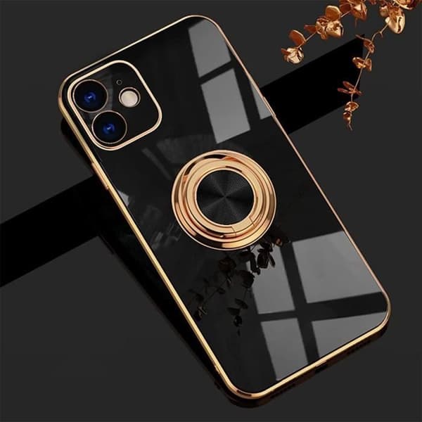 Skyddshölje - E.F.CONNECTION - för iPhone 13 Pro - Flexibel - Lyx TPU - Stötsäker - Repfria Svart