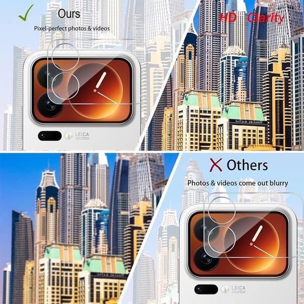 2x Härdat Glas Bakskärm för Xiaomi 17 Pro, Stötsäker Represistent Hård Transparent Transparent