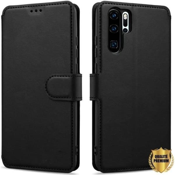 Fodral för Huawei P30 Pro - Plånbok - Magnetisk Stängning - Svart Svart