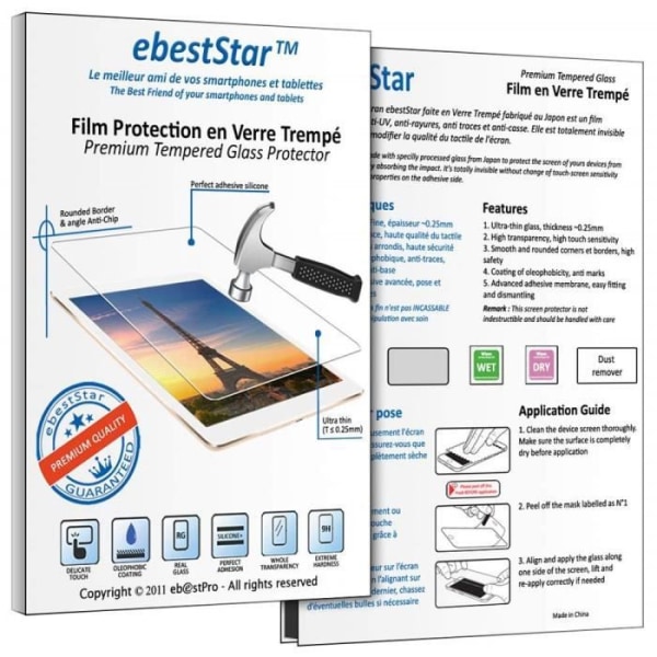 ebestStar - kompatibelt hærdet glas Samsung Galaxy Tab A 10.1 2019 T515 skærmbeskyttelsesfilm glasbeskytter anti-brud, anti-R