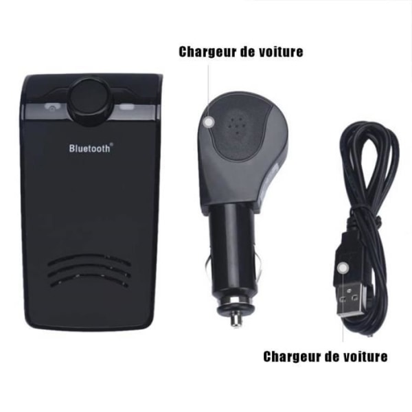 Bluetooth Högtalare Car Kit Handsfree Bärbar trådlös högtalartelefon - Svart